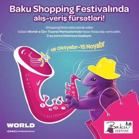 Yapı Kredi Bank Azərbaycan Bakı Şoppinq Festivalına Dəstək verir.