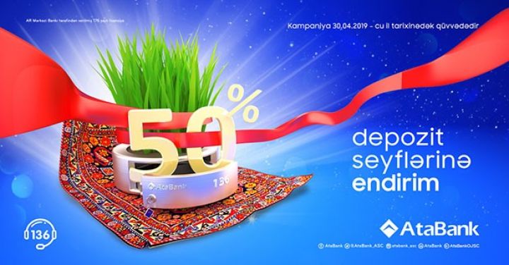 “AtaBank” ASC depozit qutuları üzrə kampaniyasının son 15 günü