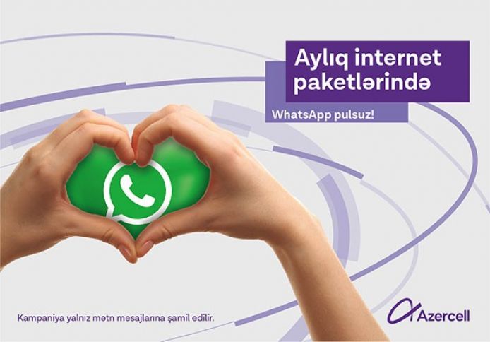 Azercell ilə limitsiz WhatsApp yazışmaları!