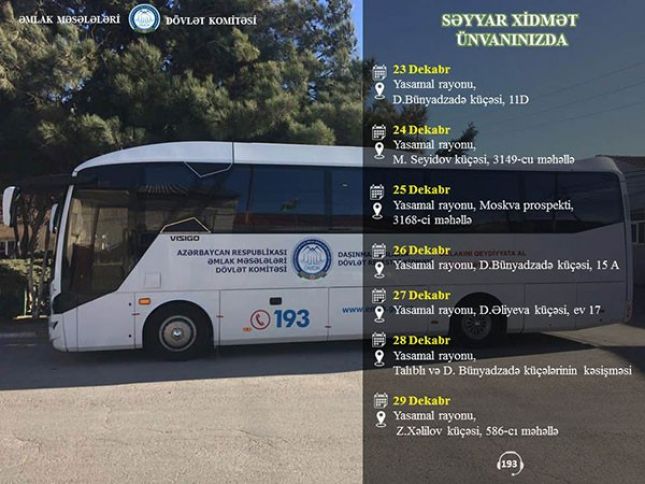 Bu həftə 7 ünvanda mənzillər "kupça" üçün qeydiyyata alınacaq