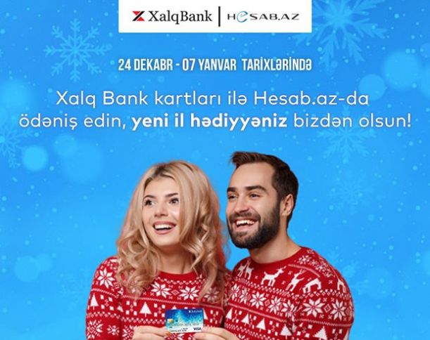 Hesab.az-da Xalq Bank kartı ilə ödənişlər qazandırır!
