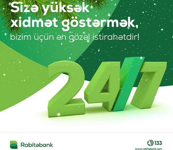   Rabitəbank bayram günlərində 24/7 xidmət göstərəcək