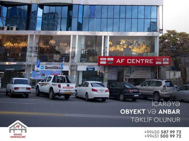 Şəhərin mərkəzində ofis, obyekt və anbar sahələri 