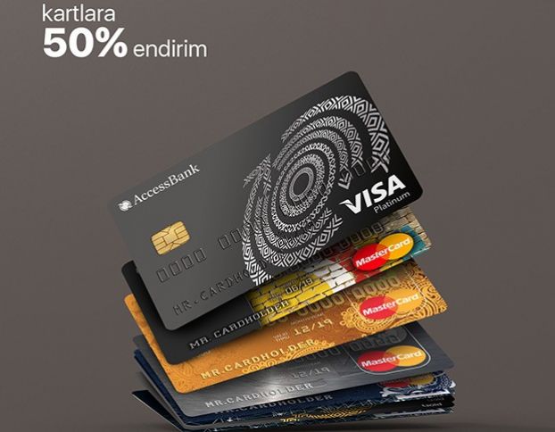 AccessBank-ın kartlarını yarı qiymətə əldə et!
