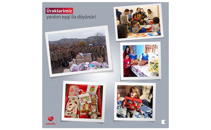 Xeyriyyəçiliklə məşğul olan “Qırmızı ürəklər” bayram ərəfəsində şəhid övladlarını sevindirdi