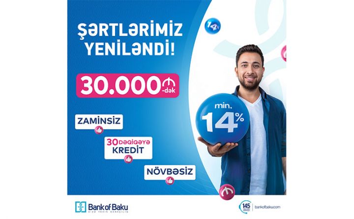 Bank of Baku-da faizlər endi, şərtlər dəyişdi