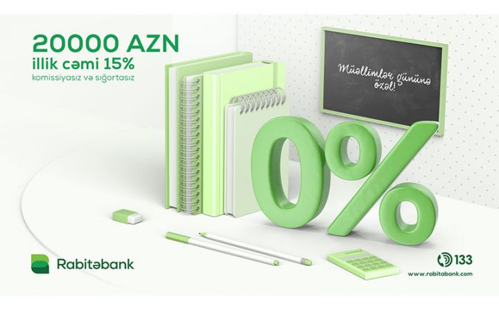 Rabitəbankdan müəllimlər üçün əla təklif – 0% komissiya!