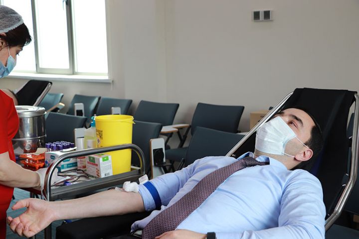 Əmanətlərin Sığortalanması Fondunda qanvermə aksiyası keçirilib