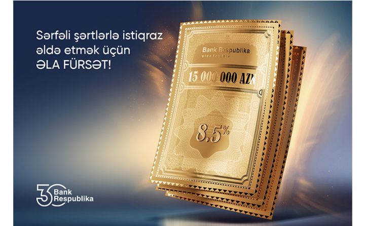 İnvestisiya etmək üçün əla təklif! - 8,5% GƏLİR TƏKLİF OLUNUR