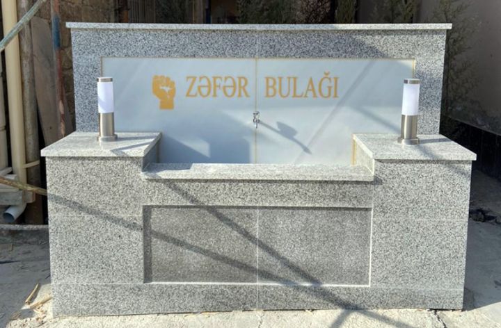 Gənc iş adamı Şəkidə “Zəfər Bulağı” inşa etdirib istifadəyə verdi