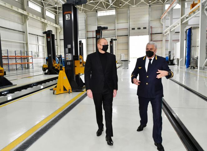 “Azərbaycan Dəmir Yolları” nın Gəncə lokomotiv deposu istismara verilib