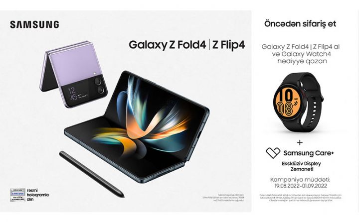 Galaxy Z Fold4 və Galaxy Z Flip4 öncədən sifariş etmək üçün 3 gün qalıb! - QİYMƏTLƏR