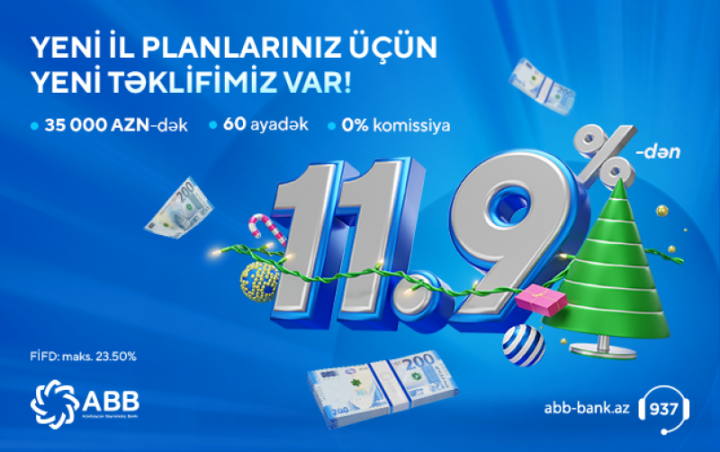 Rəsmi gəliri olan hər kəsə Yeni ildə ABB-dən sərfəli təklif