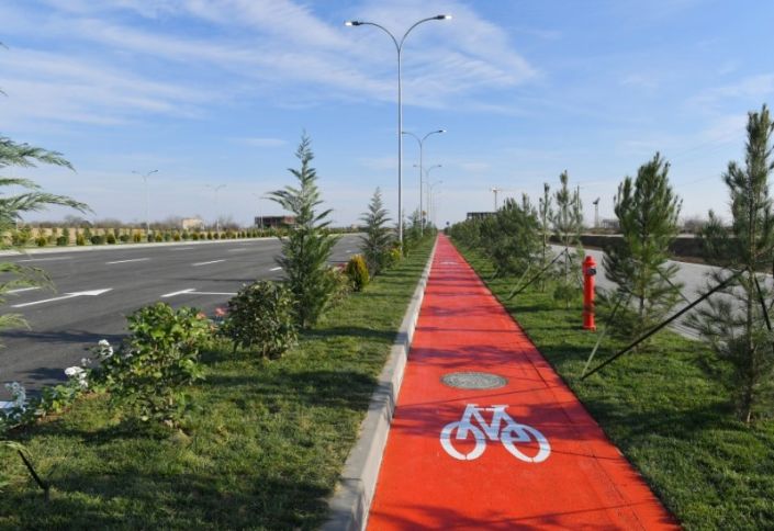 Ağdam şəhərinin daxili yollarında aparılan işlərlə tanışlıq