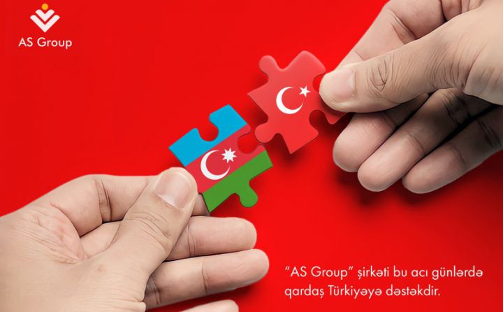 “AS Group İnvestment” şirkəti qardaş Türkiyəyə bu acı günlərdə dəstəkdir