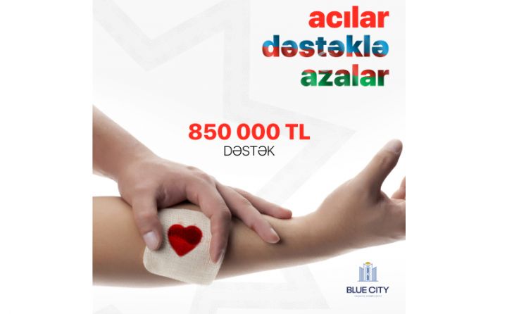 Xırdalanda tikilən “Blue City” yaşayış kompleksindən Türkiyəyə yardım