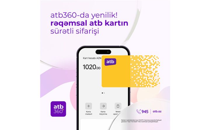 Azər-Türk Bankın rəqəmsal debit kartını hər kəs onlayn əldə edə biləcək
