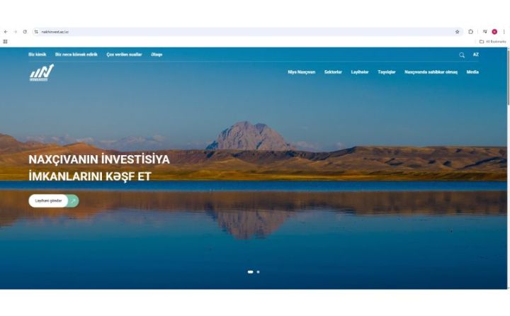 Naxçıvanda investorlar üçün yeni interaktiv portal istifadəyə verilib