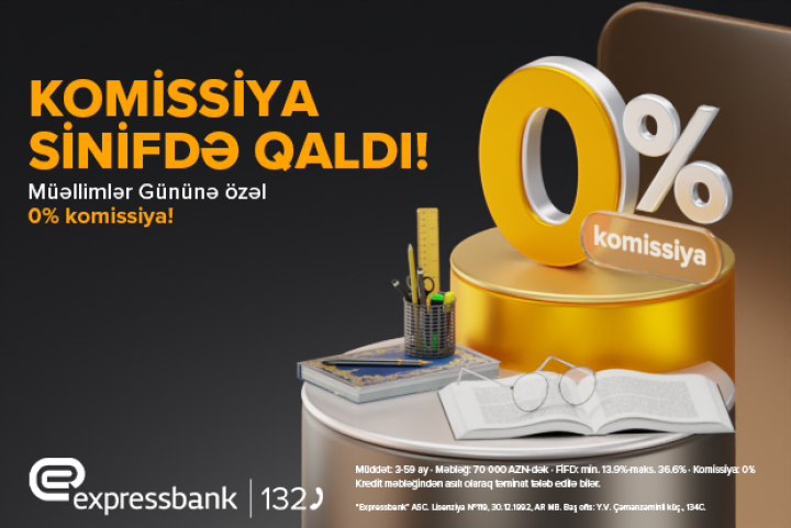 Müəllimlər üçün KOMİSSİYASIZ KREDİT