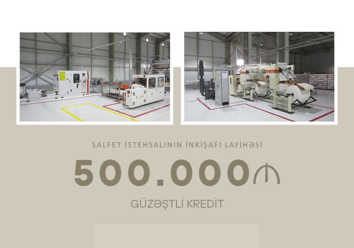 Azərbaycan şirkəti salfet istehsalı üçün 0,5 milyon manat güzəştli kredit aldı