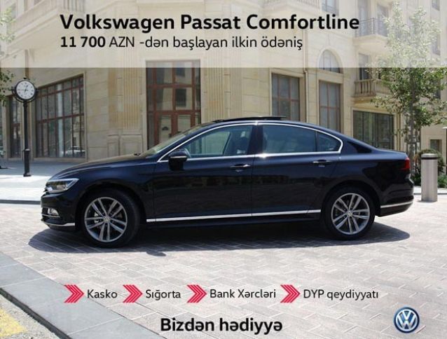 11700 manat ilkin ödənişlə Passat sahibi olmaq imkanı !