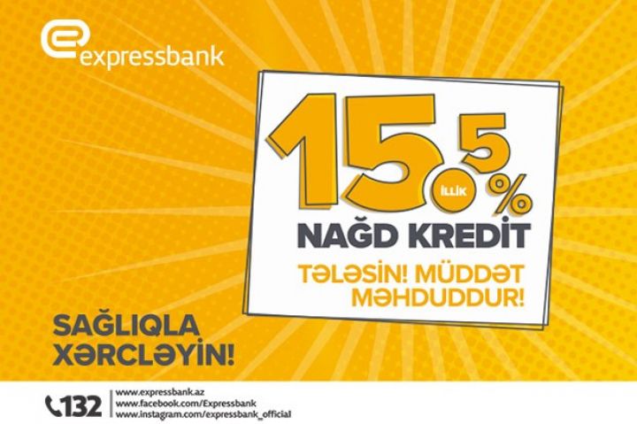 İllik 15,5% ilə nağd pul kreditini Sağlıqla xərcləyin