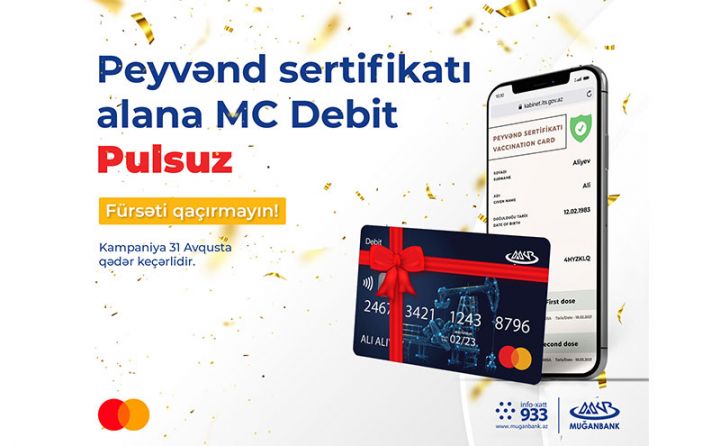 Peyvənd olunmuş şəxslərə Muğanbankdan hədiyyə