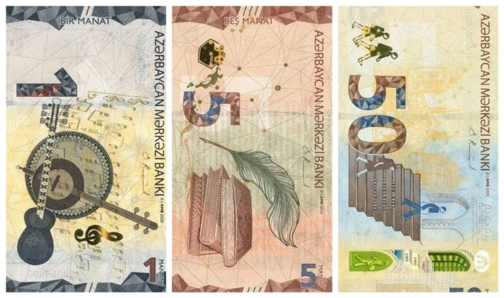 Yenilənmiş 1, 5 və 50 manatlıqlar dövriyyəyə buraxılır