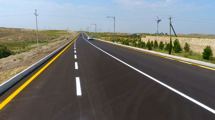 Prezident Goranboyda - Avtomobil yolunun açılışında iştirak edib