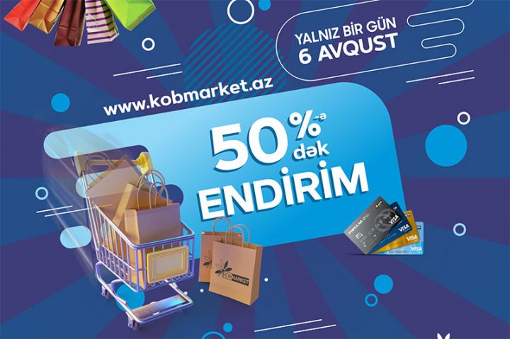 Yalnız 1 gün Kobmarket.az portalında məhsullara böyük endirim olacaq - TARİX