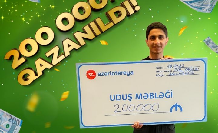 “40.000.000 Pul Yağışı” lotereyasında növbəti böyük uduş - 200.000 manat qazanıldı