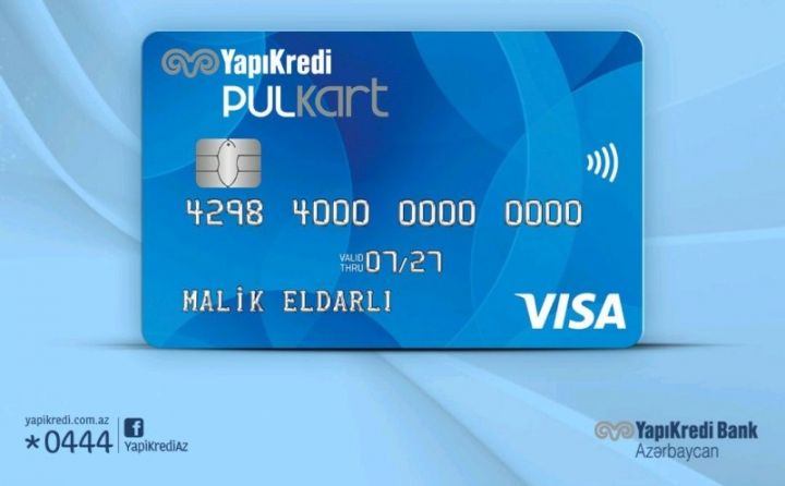 Yapı Kredi Bank-dan Visa kartlarını 30 dekabradək pulsuz əldə edin!