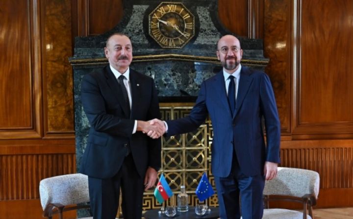 Əliyev və Mişel görüşü başa çatıb