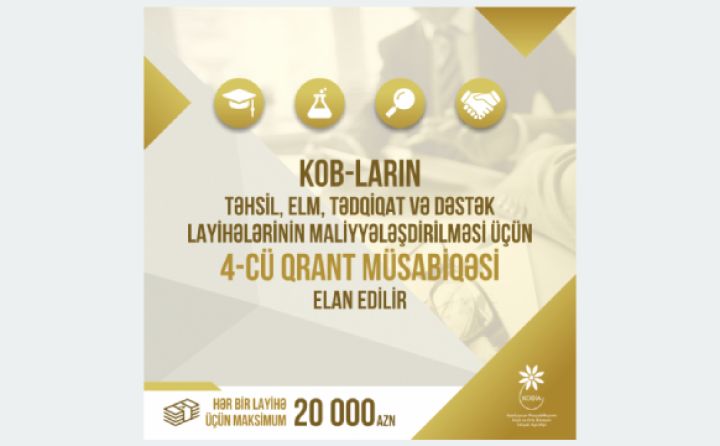 KOB-lar üçün 4-cü qrant müsabiqəsi elan edildi