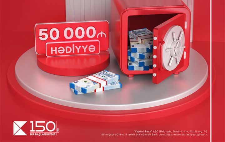 Kapital Bank-ın Depozit lotereyasında 50 000 AZN-nin sahibi bəlli oldu
