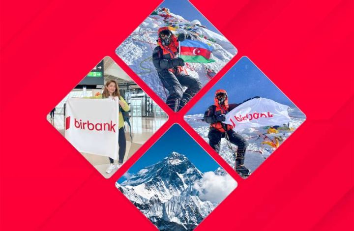 Vəfa Musayevə Birbank-ın dəstəyi ilə bayrağımızı Everest zirvəsinə sancdı