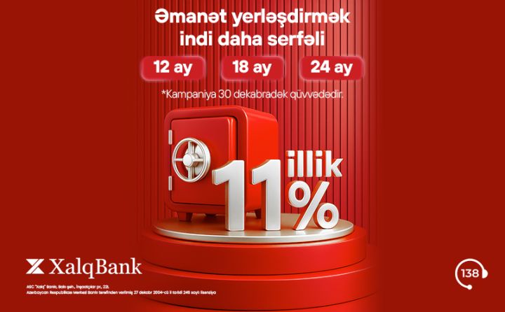 Xalq Bank əmanət məhsulları üzrəşərtlərini yenilədi -Bank sərfəli kampaniya təqdim edir